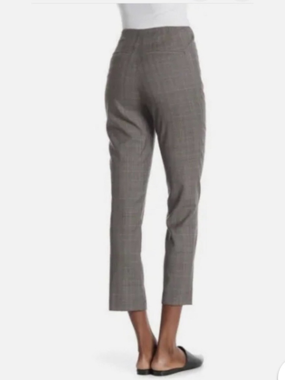 FRAME EUC Plaid Slit Front Cropped Pants Trousers 6 8 Wool - Picture 2 of 7